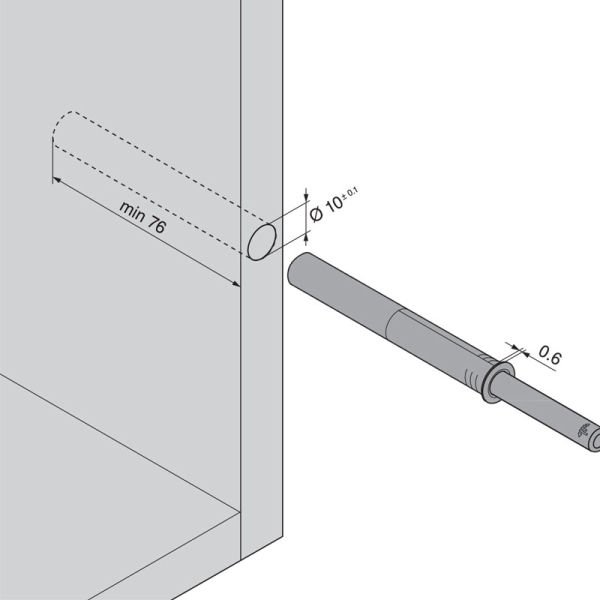 Kapak Bas Aç (TIP-ON) Uzun Piston - Beyaz