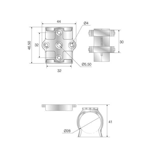 Baza Klipsi Alüminyum Çiftli