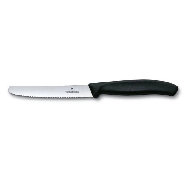 Domates Bıçağı Testere 11 cm Siyah