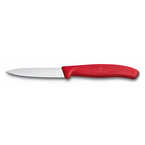 Soyma Bıçağı Düz 8 cm Kırmızı