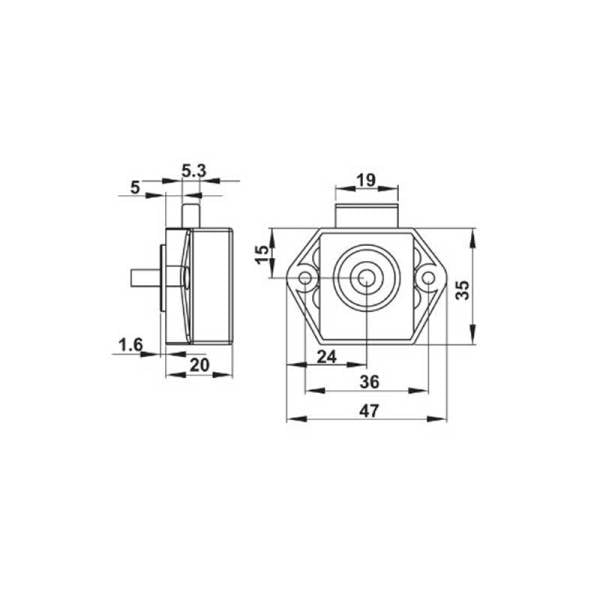 Basmalı Mini Kilit Gümüş 16mm
