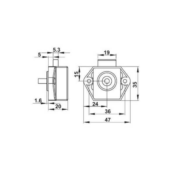 Basmalı Mini Kilit Gümüş 16mm