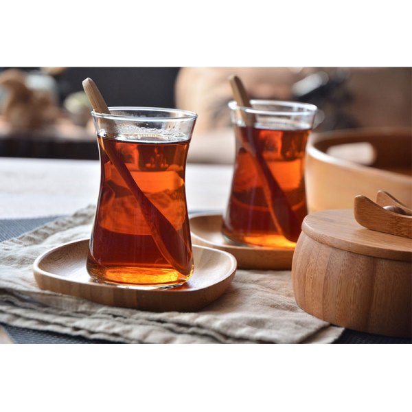 B2502 Silva 6'lı Kare Çay Tabağı