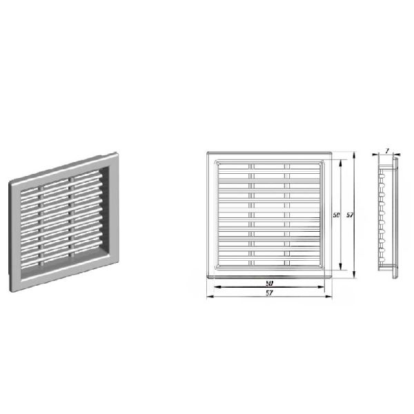 0670-01 Pls Menfez (50x50)  Krom