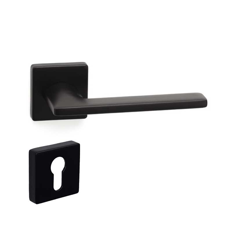 SLIM Mat Siyah  Kapı Kolu Yale