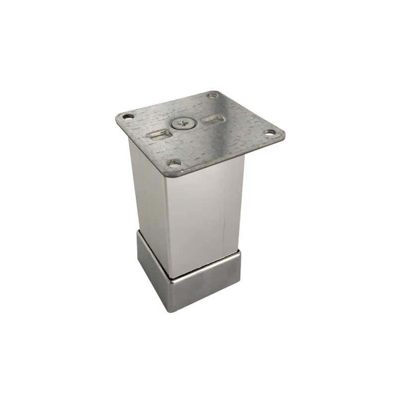 Kare Düz Krom Ayak (40x40) 8 cm