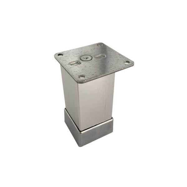 Kare Düz Krom Ayak (40x40) 8 cm