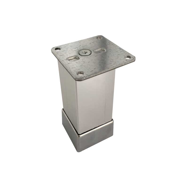 Kare Düz Krom Ayak (40x40) 10 cm