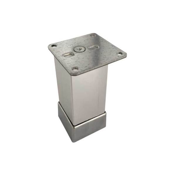 Kare Düz Krom Ayak (40x40) 10 cm