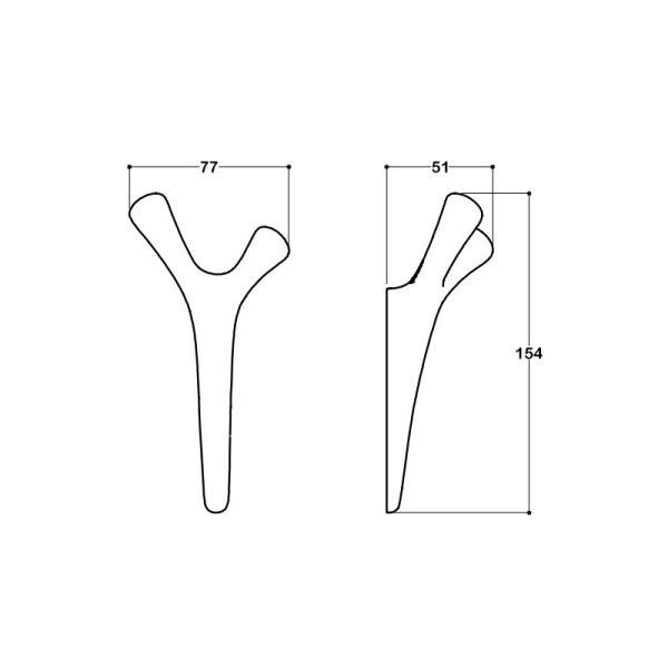 2070 77 mm Askı Krom