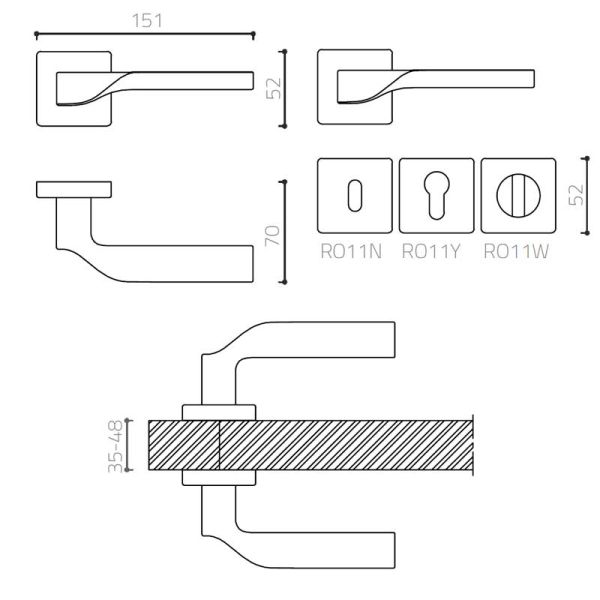 SPINAL Nikel Saten  Kapı Kolu Wc