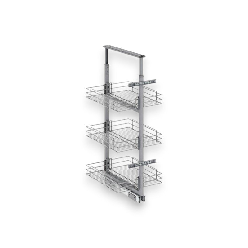 Klasik Boy Kiler Tel Sepetli Krom 85-110 cm - 45 cm