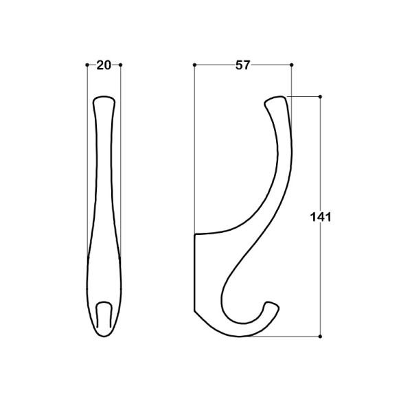 2080 20 mm Askı Nikel Saten