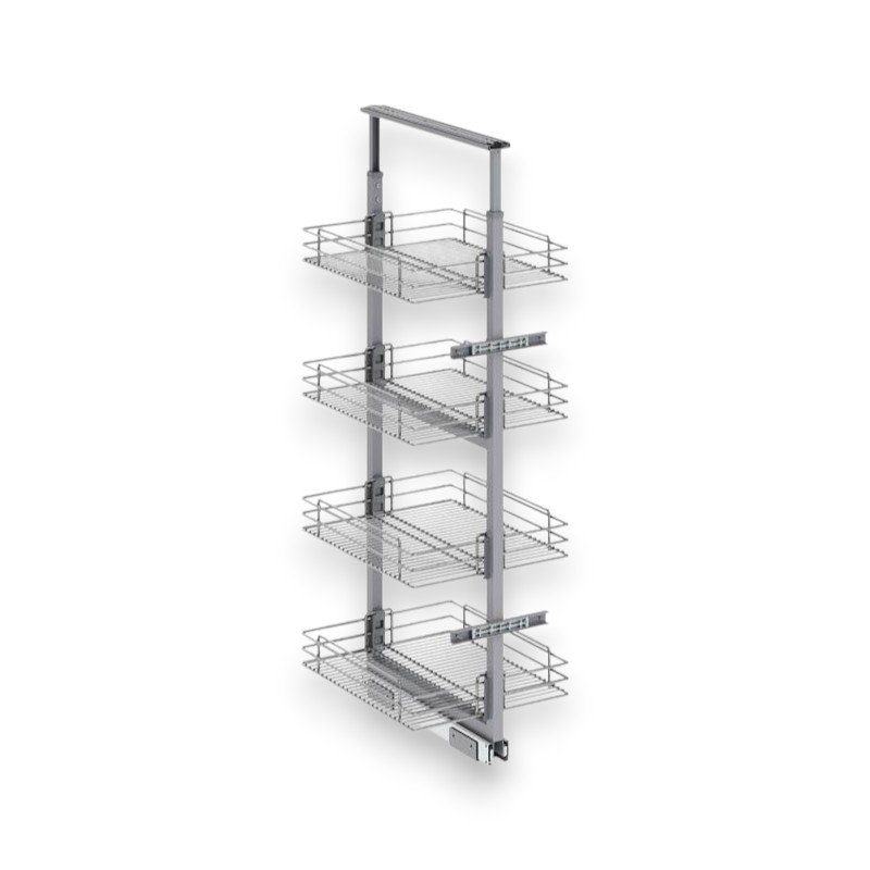 Klasik Boy Kiler Tel Sepetli Krom 110-125 cm - 55 cm
