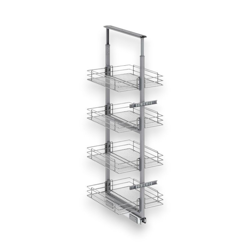 Klasik Boy Kiler Tel Sepetli Krom 125-140 cm - 40 cm