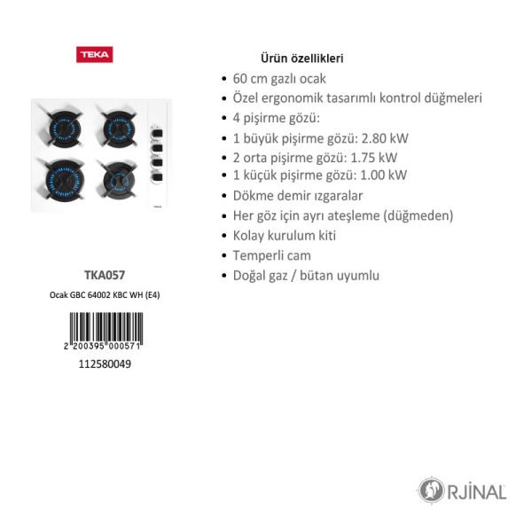 Teka Beyaz Set 2
