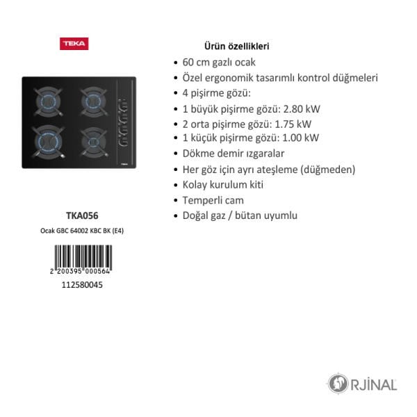 Teka Chef 7 Siyah Set