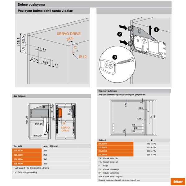 HL Top Aventos HL-2501-3801 - Gri