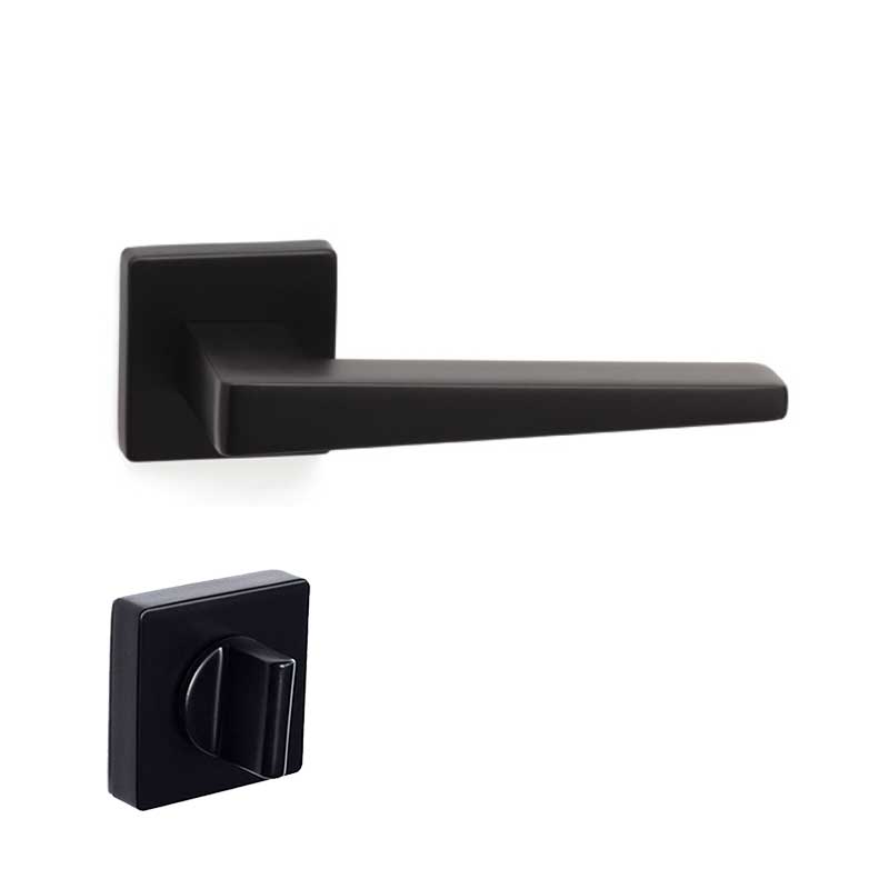 VISION Mat Siyah  Kapı Kolu Wc