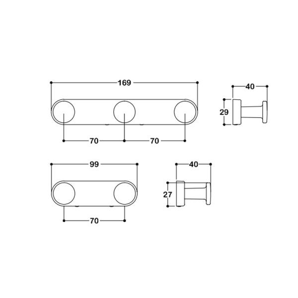 2350 Mat Siyah Askı 100 mm