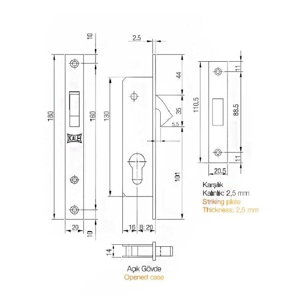 20120 SÜRME Kilit 62 Barelli 20mm