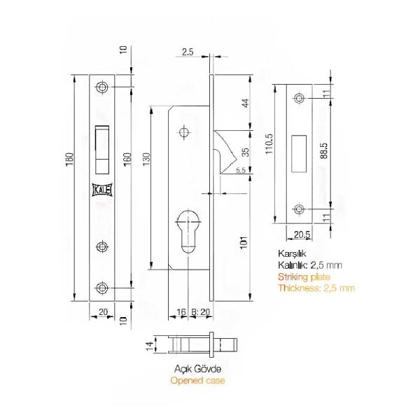 20120 SÜRME Kilit 62 Barelli 20mm