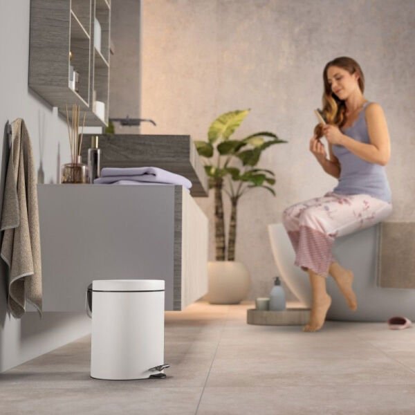 5050-301 Çöp Kovası Selekta Beyaz 5 Lt