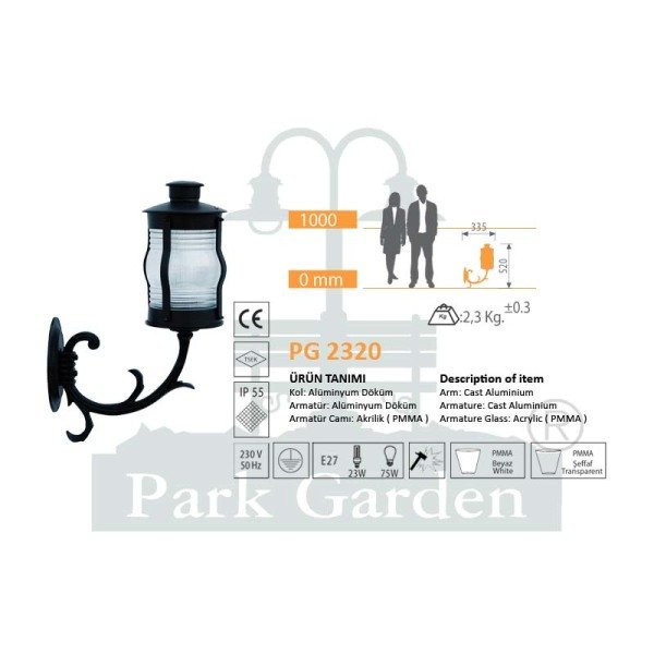 PG 2320 Duvar Aplik
