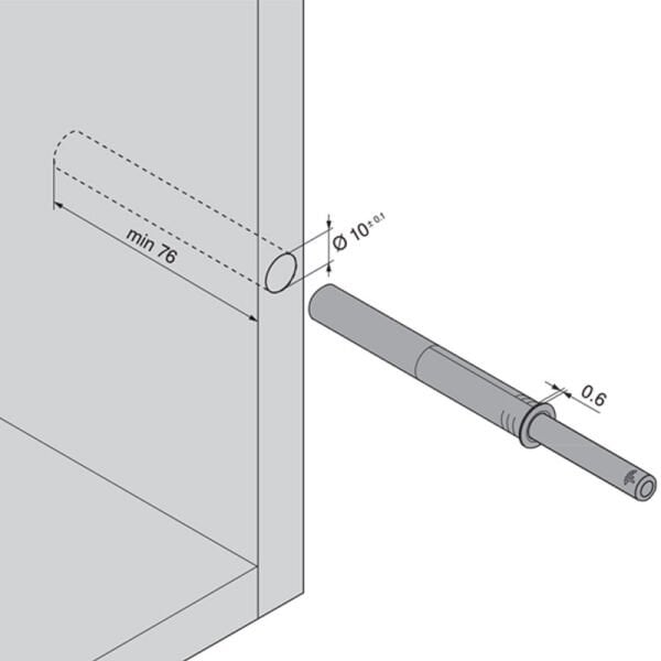 Kapak Bas Aç (TIP-ON) Uzun Piston - Gri
