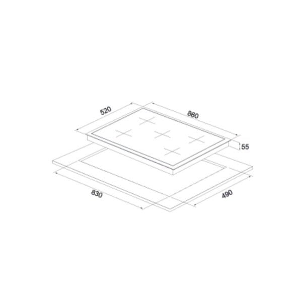 Ocak CS5801C9B01 90cm Siyah Döküm Izgara