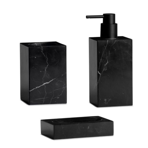BA71174 Siyah Sabunluk Siyah Mermer
