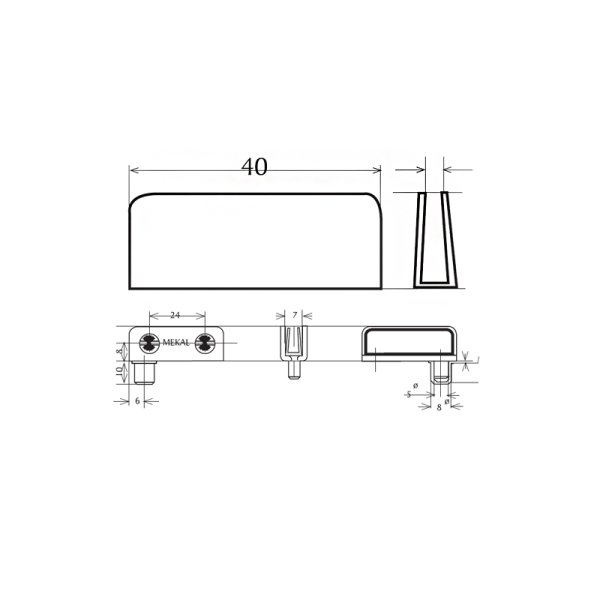 U Tipi Cam Ment.+Karşılık SİYAH