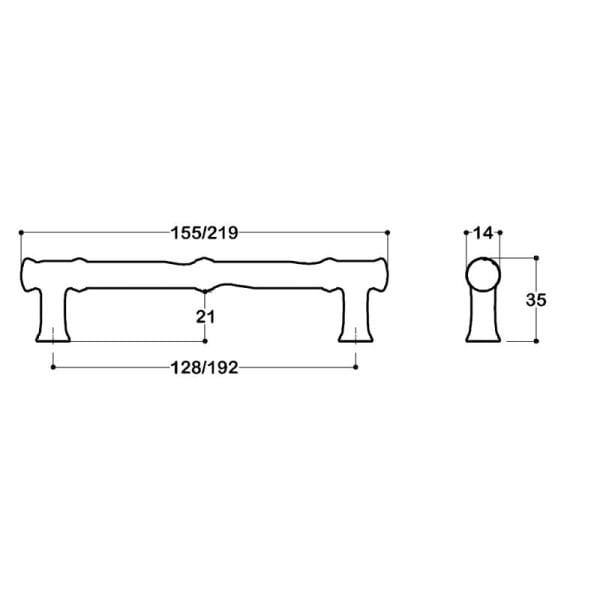 4227 Antik Saten Mat Kulp 128 mm