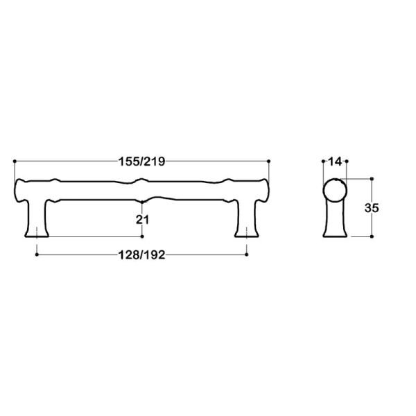 4227 Antik Saten Mat Kulp 192 mm