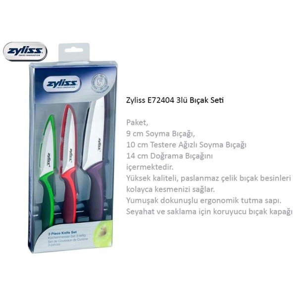 Zyliss E72404 3lü Bıçak Seti