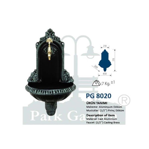PG 8020 Duvar Çeşme