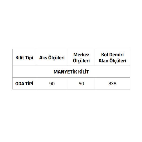 LC100LT01N AL6 Manyetik Kilit Oda