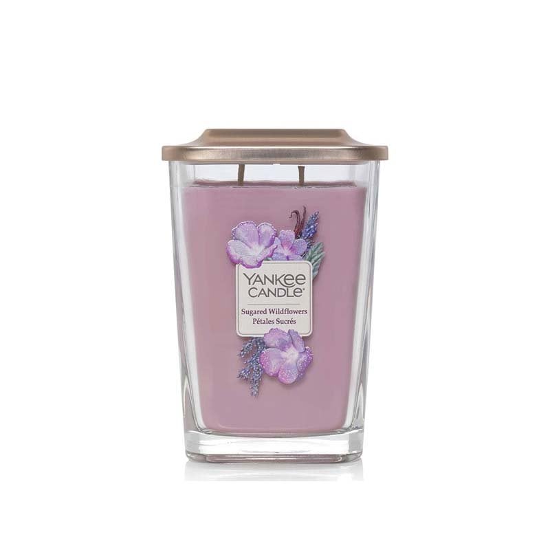 1611833E Büyük Elevation Mum Sugared Wildflowers