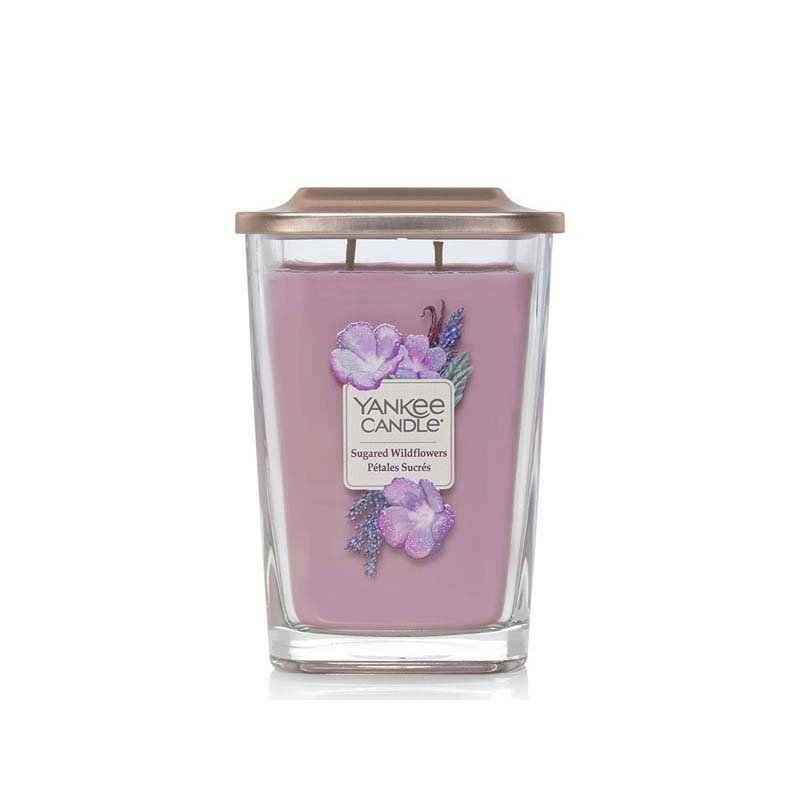 1611833E Büyük Elevation Mum Sugared Wildflowers