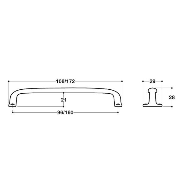 4595 Mat Siyah Kulp 96 mm
