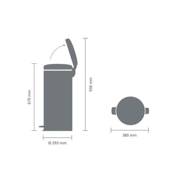 BRA 114366 Pedallı Çöp Kutusu 30 Lt