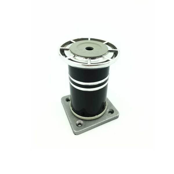 (#) Yuvarlak Siyah-Krom Ayak (42x42) 8 cm