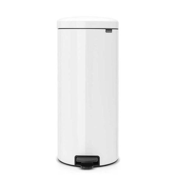 BRA 111785 Beyaz Pedallı Çöp Kova 30L