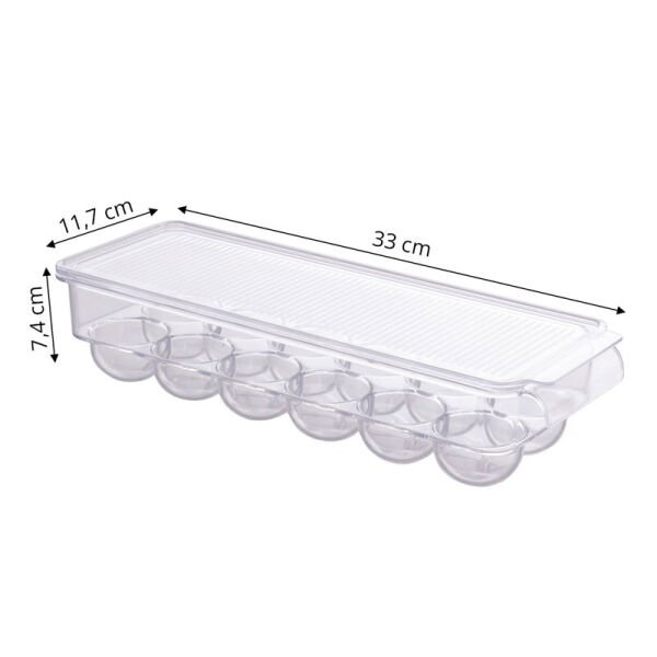 M-E65-16 Kapaklı Yumurta Sakl. Kabı Şeffaf