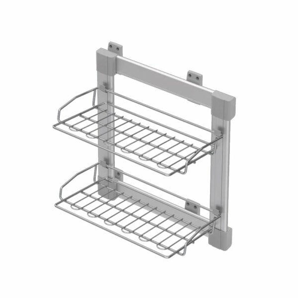 (#) S-6282-G Alüm. 2 Katlı Ayakkabılık Sağ