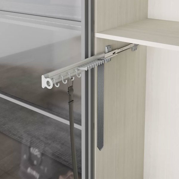 S-6544-G Alüm. Raylı KRAVAT-KEMERLİK Gri