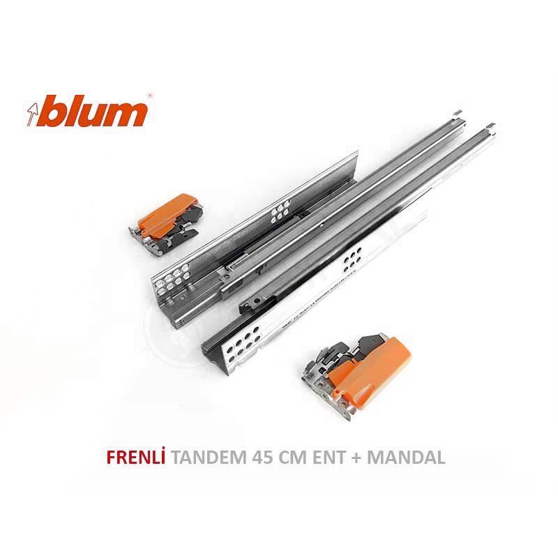 Tandem Frenli Kısmi Açılım Ray Takımı 45 cm