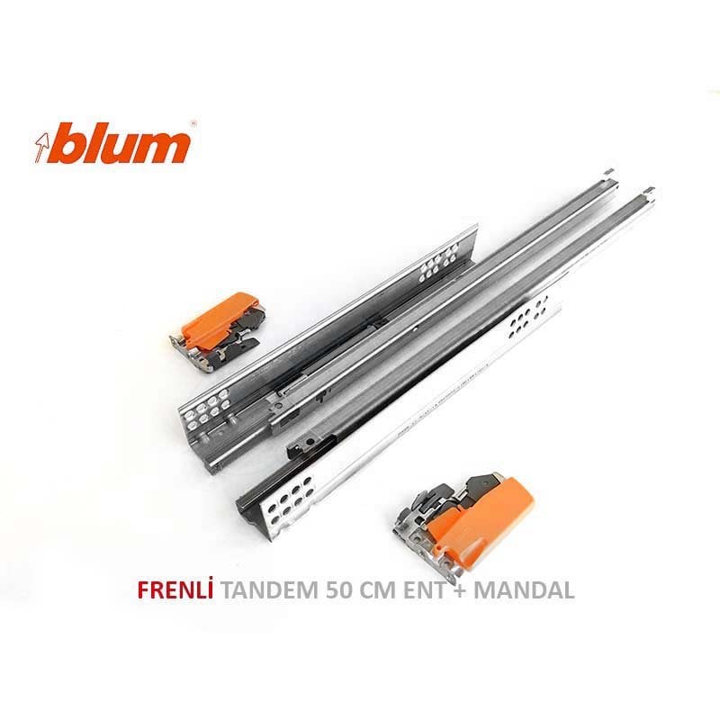 Tandem Frenli Kısmi Açılım Ray Takımı 50 cm