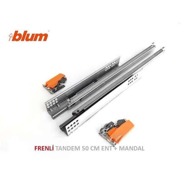 Tandem Frenli Kısmi Açılım Ray Takımı 50 cm