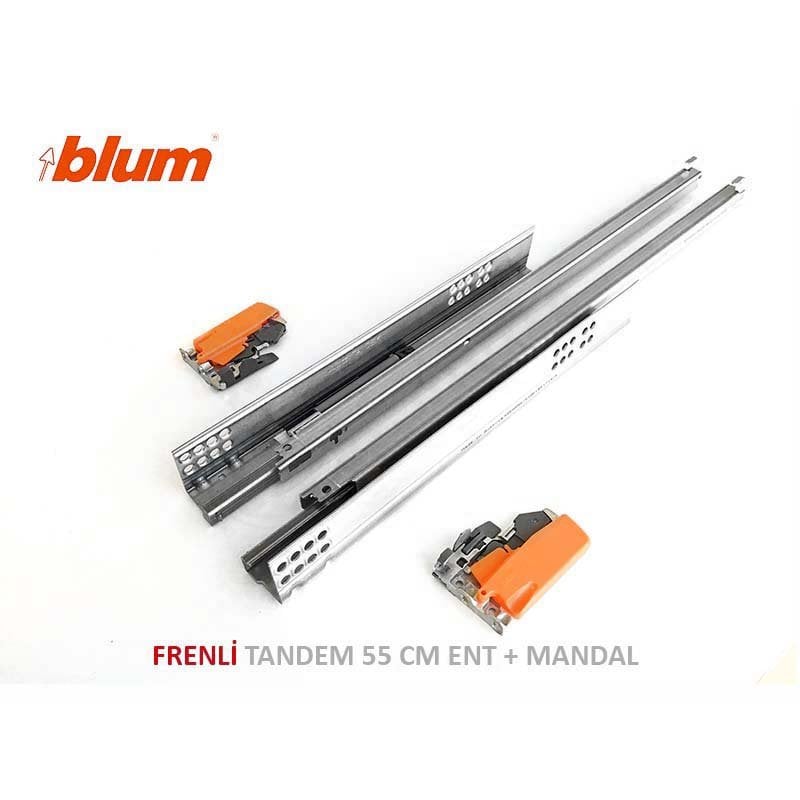 Tandem Frenli Kısmi Açılım Ray Takımı 55 cm